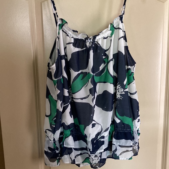 Banana Republic factory navy/green floral top - Picture 5 of 5